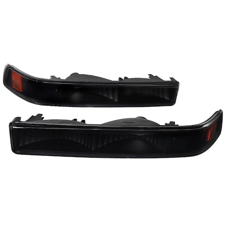 Spec-D Tuning 98-04 Chevrolet S10 Bumper Lights Black 2LB-S1098JM-RS